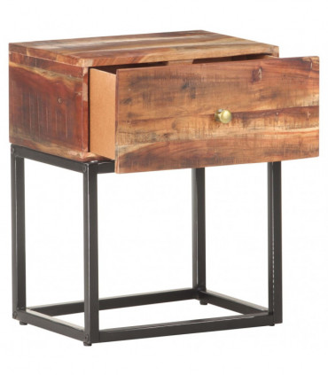 Bedside Table 40x30x50 cm Rough Acacia Wood
