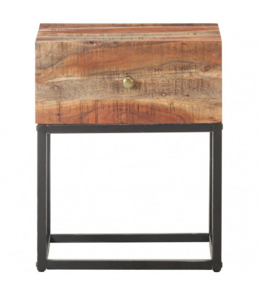 Bedside Table 40x30x50 cm Rough Acacia Wood