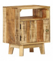 Bedside Table 40x30x50 cm Rough Mango Wood