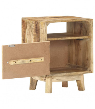 Bedside Table 40x30x50 cm Rough Mango Wood