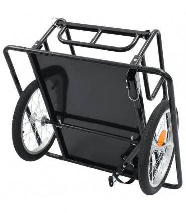 Bike Cargo Trailer 130x73x48.5 cm Steel Black