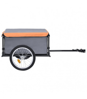 Bike Cargo Trailer Grey and Orange 65 kg