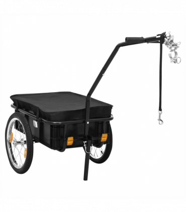 Bike Cargo Trailer/Hand Wagon 155x60x83 cm Steel Black
