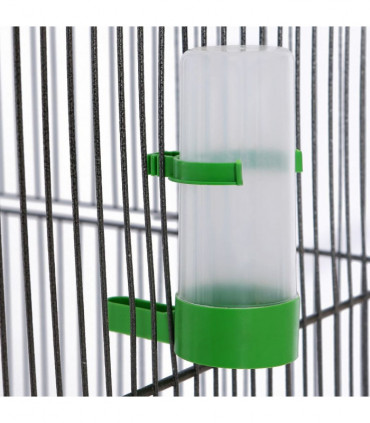 Bird Cage with Roof Black 66x66x155 cm Steel