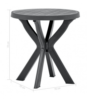 Bistro Table Anthracite Ø70 cm Plastic