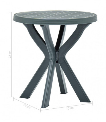 Bistro Table Green Ø70 cm Plastic
