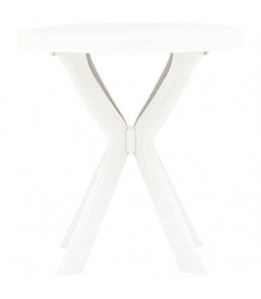 Bistro Table White Ø70 cm Plastic