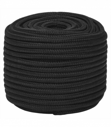 Boat Rope Full Black 12 mm 100 m Polypropylene