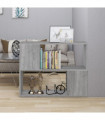 Book Cabinet/Room Divider Grey Sonoma 80x24x63 cm