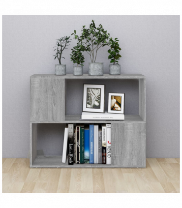 Book Cabinet/Room Divider Grey Sonoma 80x24x63 cm