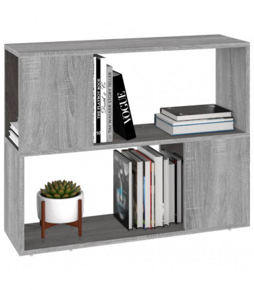 Book Cabinet/Room Divider Grey Sonoma 80x24x63 cm
