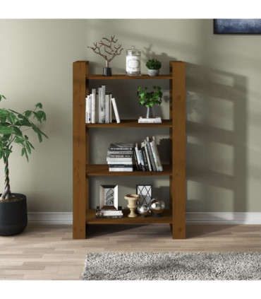 Book Cabinet/Room Divider Honey Brown 80x35x125 cm Solid Wood