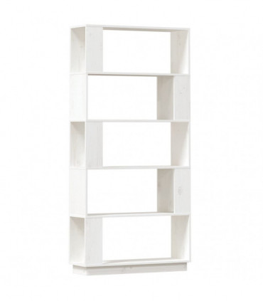 Book Cabinet/Room Divider White 80x25x163.5 cm Solid Wood Pine