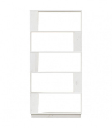 Book Cabinet/Room Divider White 80x25x163.5 cm Solid Wood Pine