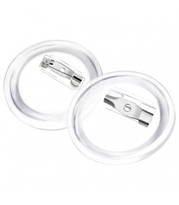 Button Badges Kit with Pins 100 Sets Acrylic 25 mm