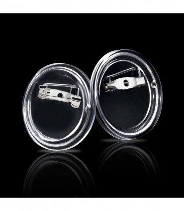 Button Badges Kit with Pins 100 Sets Acrylic 25 mm