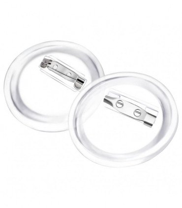 Button Badges Kit with Pins 100 Sets Acrylic 37 mm