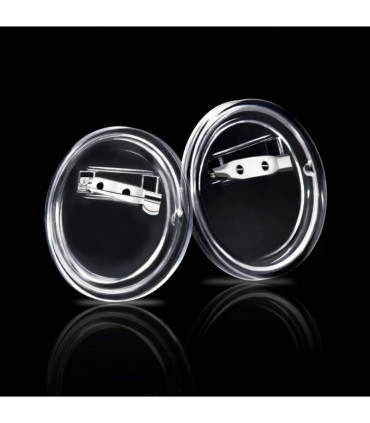 Button Badges Kit with Pins 100 Sets Acrylic 37 mm