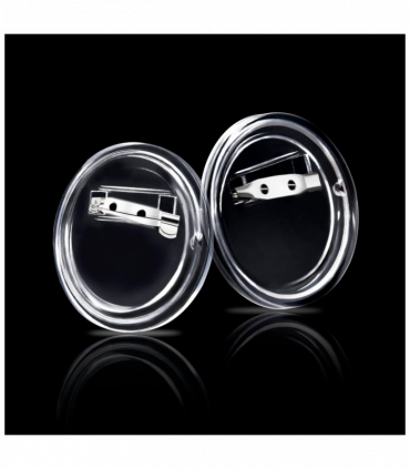 Button Badges Kit with Pins 100 Sets Acrylic 58 mm