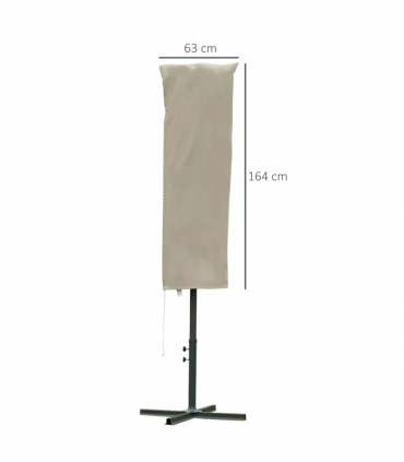 Cantilever Umbrella Cover Khaki 57cm x 57cm x 160cm Outdoor Parasol Protector