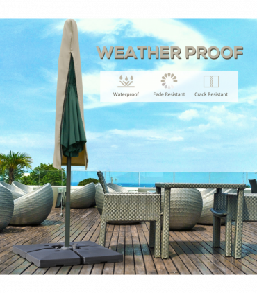 Cantilever Umbrella Cover Khaki 57cm x 57cm x 160cm Outdoor Parasol Protector