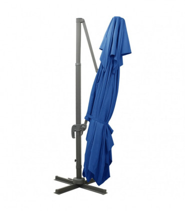 Cantilever Umbrella with Double Top Azure Blue 400x300 cm