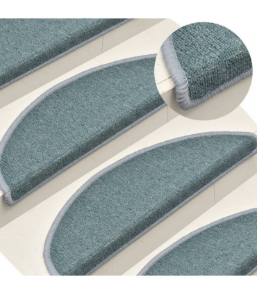 Carpet Stair Treads 15 pcs Blue 65x24x4 cm