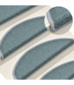 Carpet Stair Treads 15 pcs Blue 65x24x4 cm