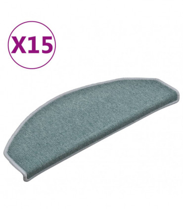 Carpet Stair Treads 15 pcs Blue 65x24x4 cm