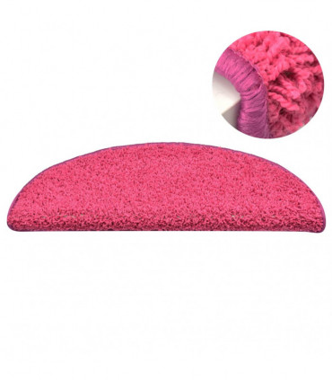 Carpet Stair Treads 15 pcs Pink 65x21x4 cm