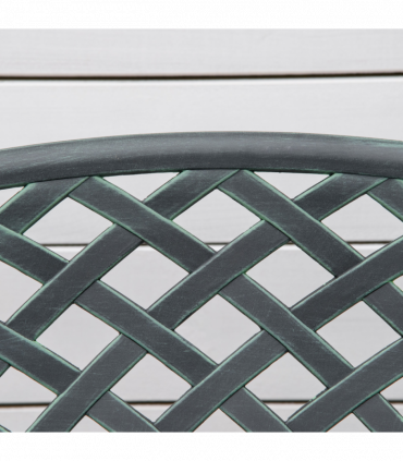 Cast Aluminium Bench 2 Seater Antique Patio Porch Park Loveseat Chair, Verdigris