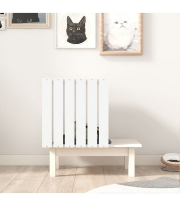 Cat House White 60x36x60 cm Solid Wood Pine
