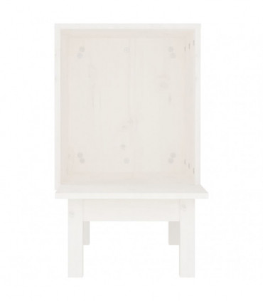 Cat House White 60x36x60 cm Solid Wood Pine