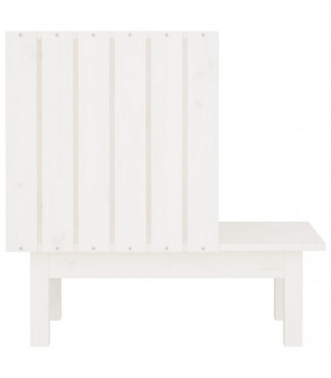 Cat House White 60x36x60 cm Solid Wood Pine