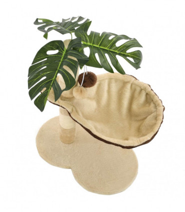 Cat Tree with Sisal Scratching Post 50 cm Beige and Brown