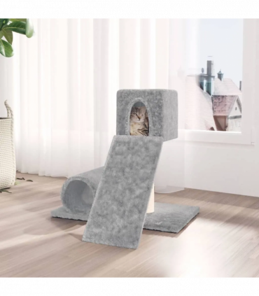 Cat Tree with Sisal Scratching Post Light Grey 59 cm