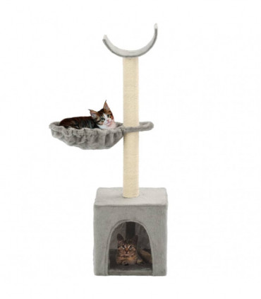 Cat Tree with Sisal Scratching Posts 105 cm Grey