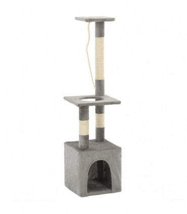 Cat Tree with Sisal Scratching Posts 109 cm Grey