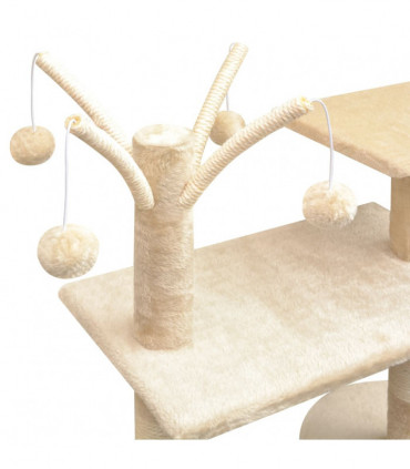 Cat Tree with Sisal Scratching Posts 125 cm Beige