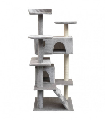 Cat Tree with Sisal Scratching Posts 125 cm Grey