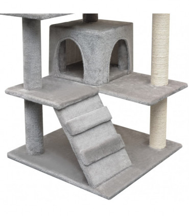 Cat Tree with Sisal Scratching Posts 125 cm Grey