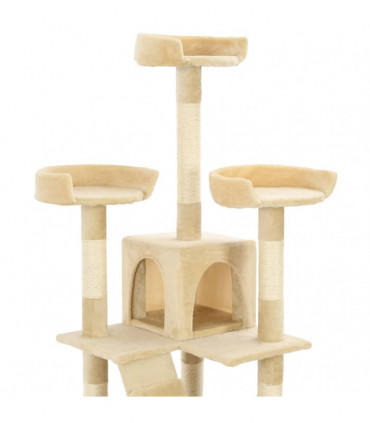 Cat Tree with Sisal Scratching Posts 170 cm Beige