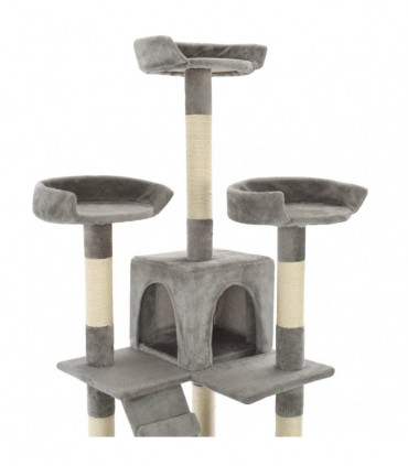 Cat Tree with Sisal Scratching Posts 170 cm Grey
