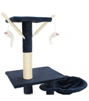 Cat Tree with Sisal Scratching Posts 230-250 cm Blue