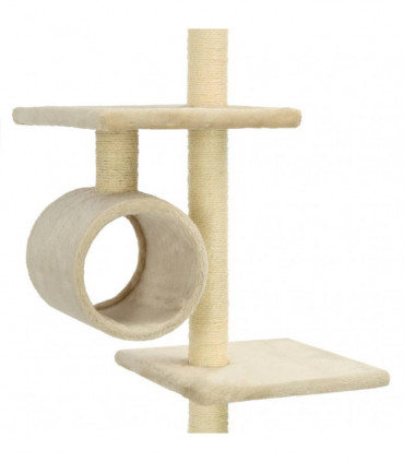 Cat Tree with Sisal Scratching Posts 260 cm Beige