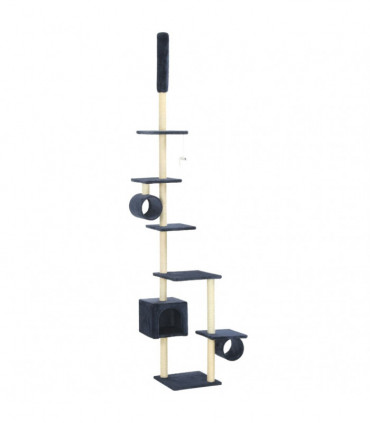 Cat Tree with Sisal Scratching Posts 260 cm Dark Blue