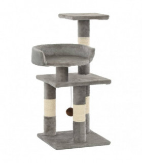 Cat Tree with Sisal Scratching Posts 65 cm Grey