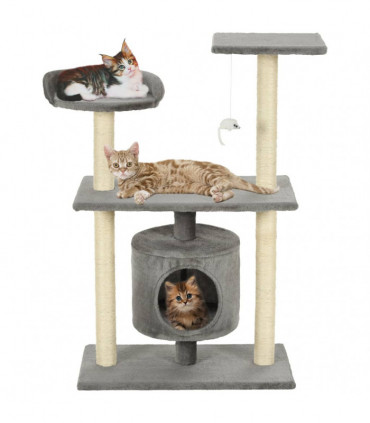 Cat Tree with Sisal Scratching Posts 95 cm Grey