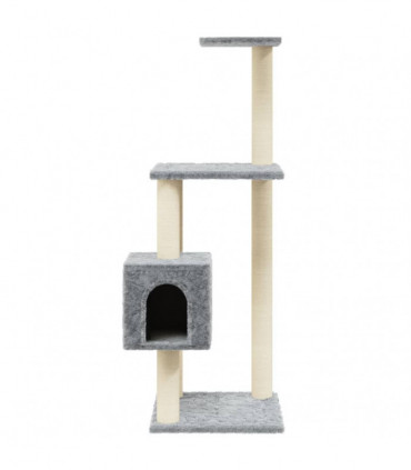 Cat Tree with Sisal Scratching Posts Light Grey 104 cm