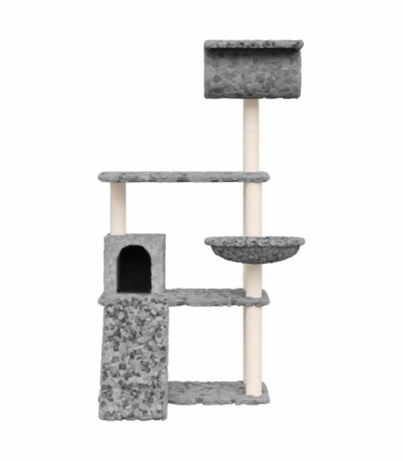 Cat Tree with Sisal Scratching Posts Light Grey 131 cm